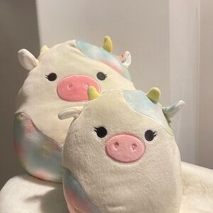 Squishmallows Cow Bundle 12”+8”